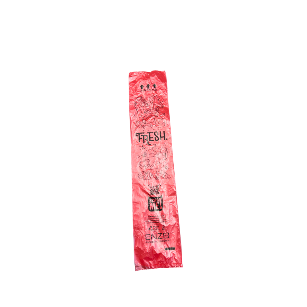Red Plastic Meat Bag 15" x 18" 4/Case