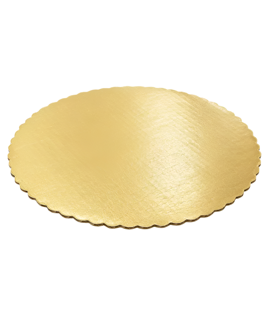 10" Golden Scalloped Cake Circle 100/Case