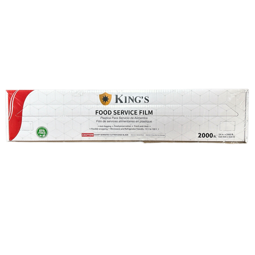 24" x 2000' Food Film with Serrated Cutter - 1 Roll