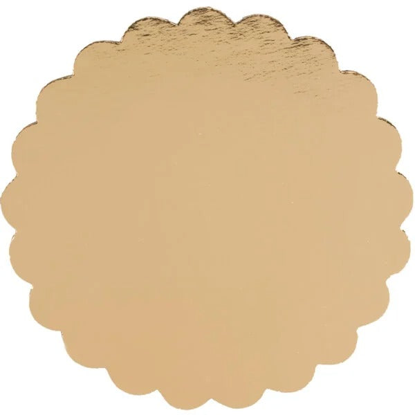 6" Golden Scalloped Cake Circle 100pcs
