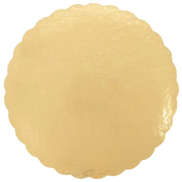 8" Golden Scalloped Cake Circle 100pcs