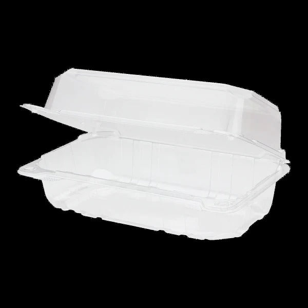 PET 9"x5" Clear Hinged Container 250/CS