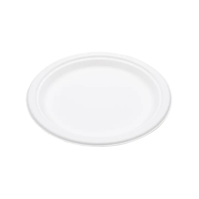 7.5" x 10" Sugar Fiber White Oval Plate 500/CS