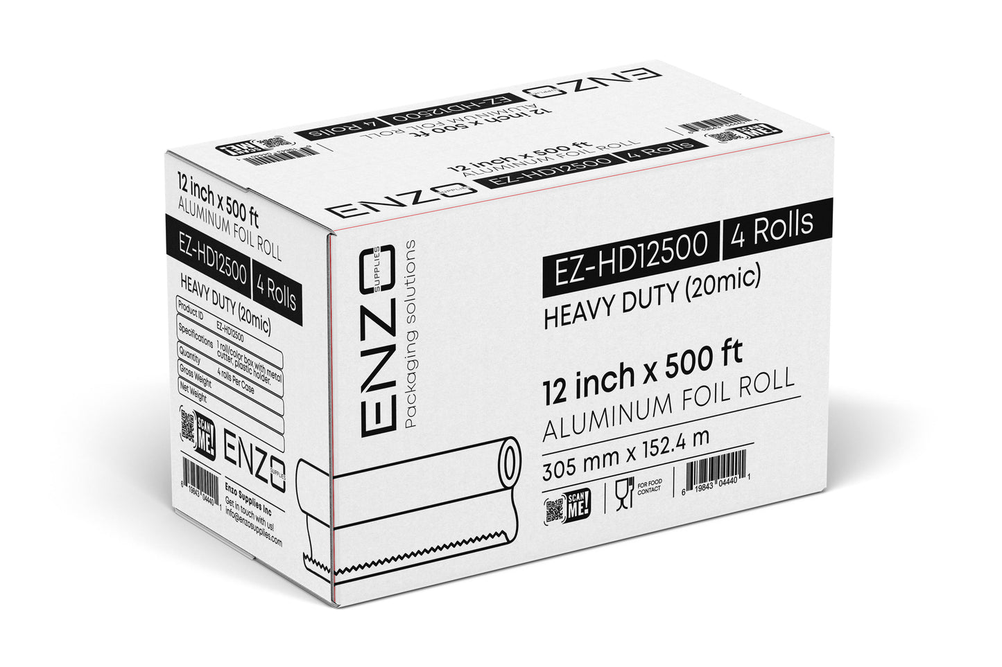 12” x 500’ Aluminum Foil Roll