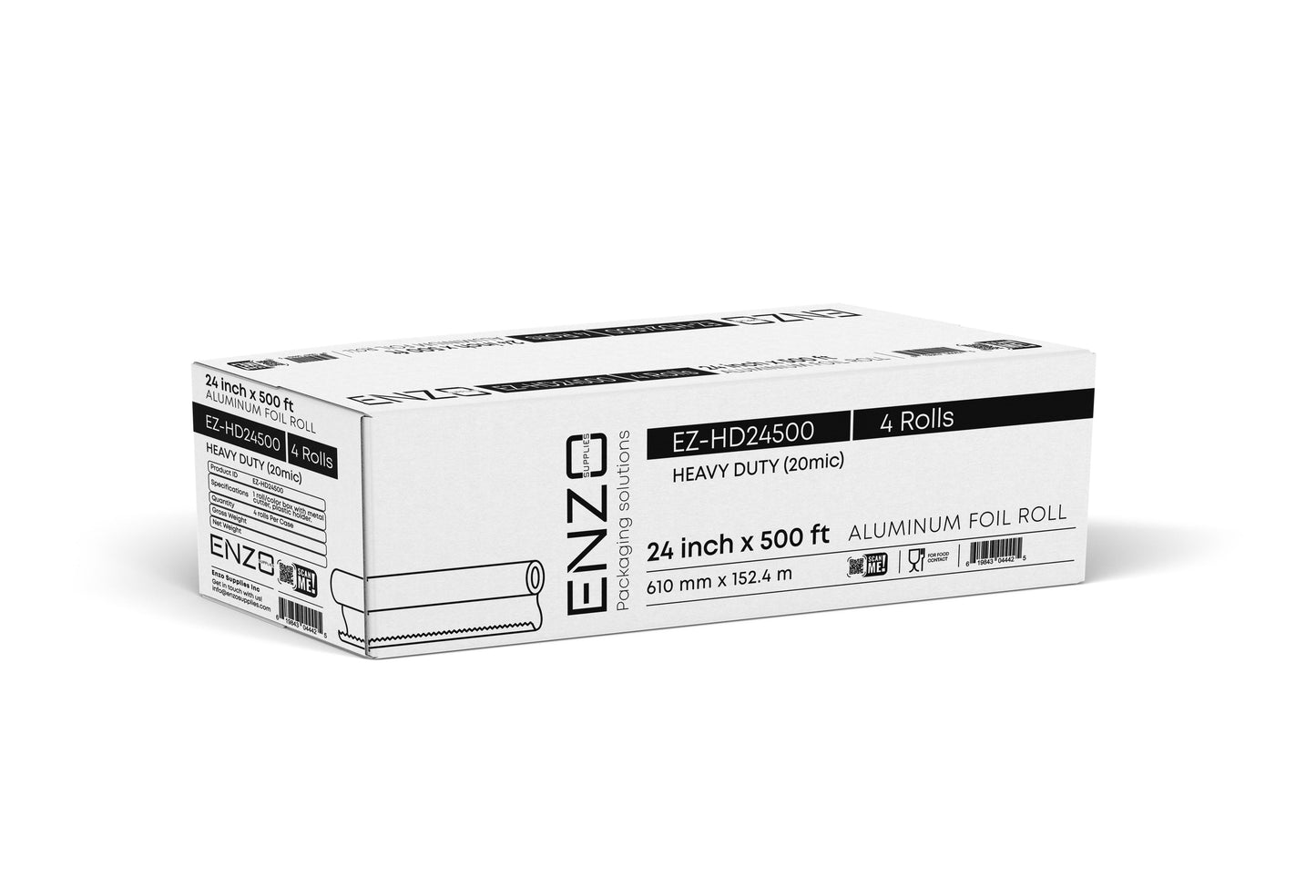24” x 500’ Aluminum Foil Roll