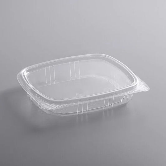 16oz Clear RPET Shallow Hinge Deli Container 200/Case