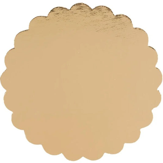 6" Golden Scalloped Cake Circle 100pcs