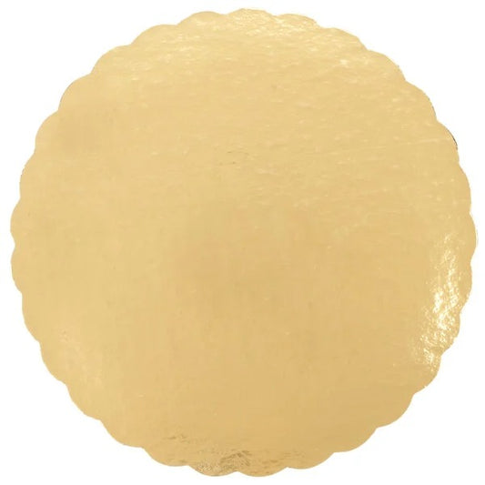 8" Golden Scalloped Cake Circle 100pcs