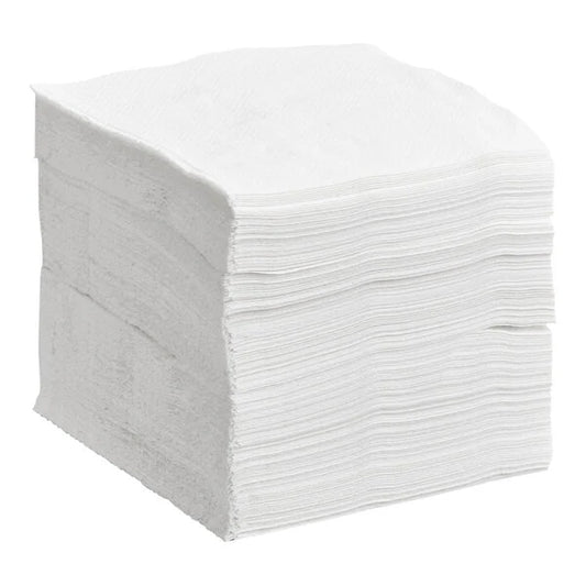9.05"x9.05" Beverage Napkins White 1-Ply 4000/CS