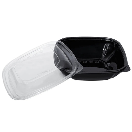 32 oz PET Square Black Bowl 300/Case