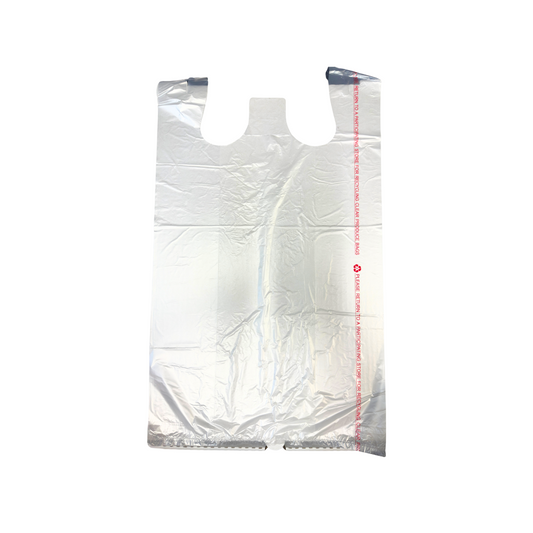 Heavy Duty T-Shirt Bag Clear  11.5" X 6.5" X 21.5" 1000/CS