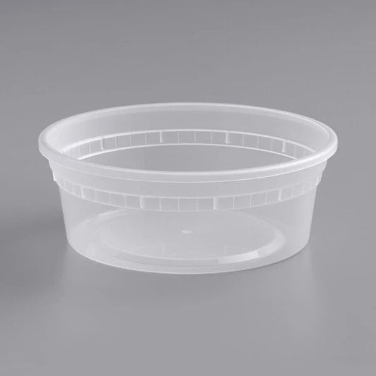 8oz Heavy Duty Plastic Deli Soup Cup Container + Lid 240/CS
