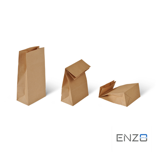 SOS Kraft Paper Bag 12lb 7"X4.5"X13" 1000pcs/case