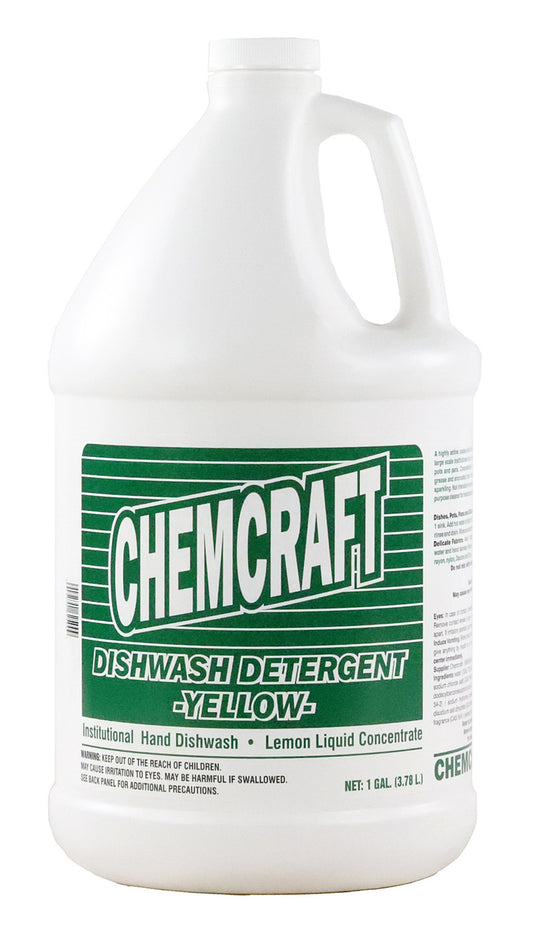 Yellow Dishwash Detergent Lemon Scent 1 Gal - 4/Case