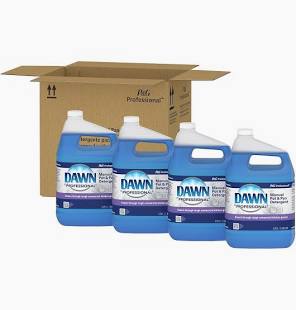 Dawn Professional Manual Pot and Pan Liquid Dish Soap, Original Scent, 128 oz., 1 Gal., 4/Carton