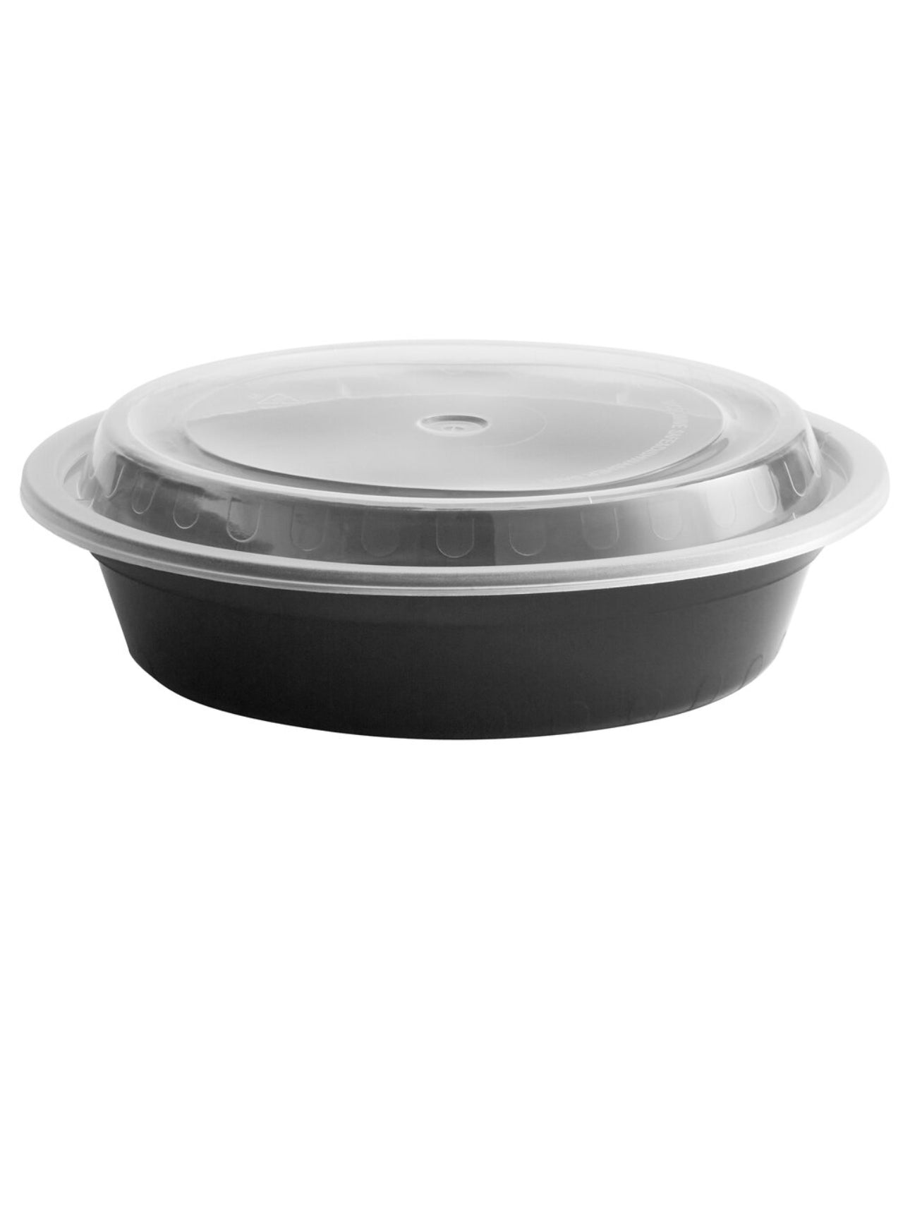 Round Black Container With Lid